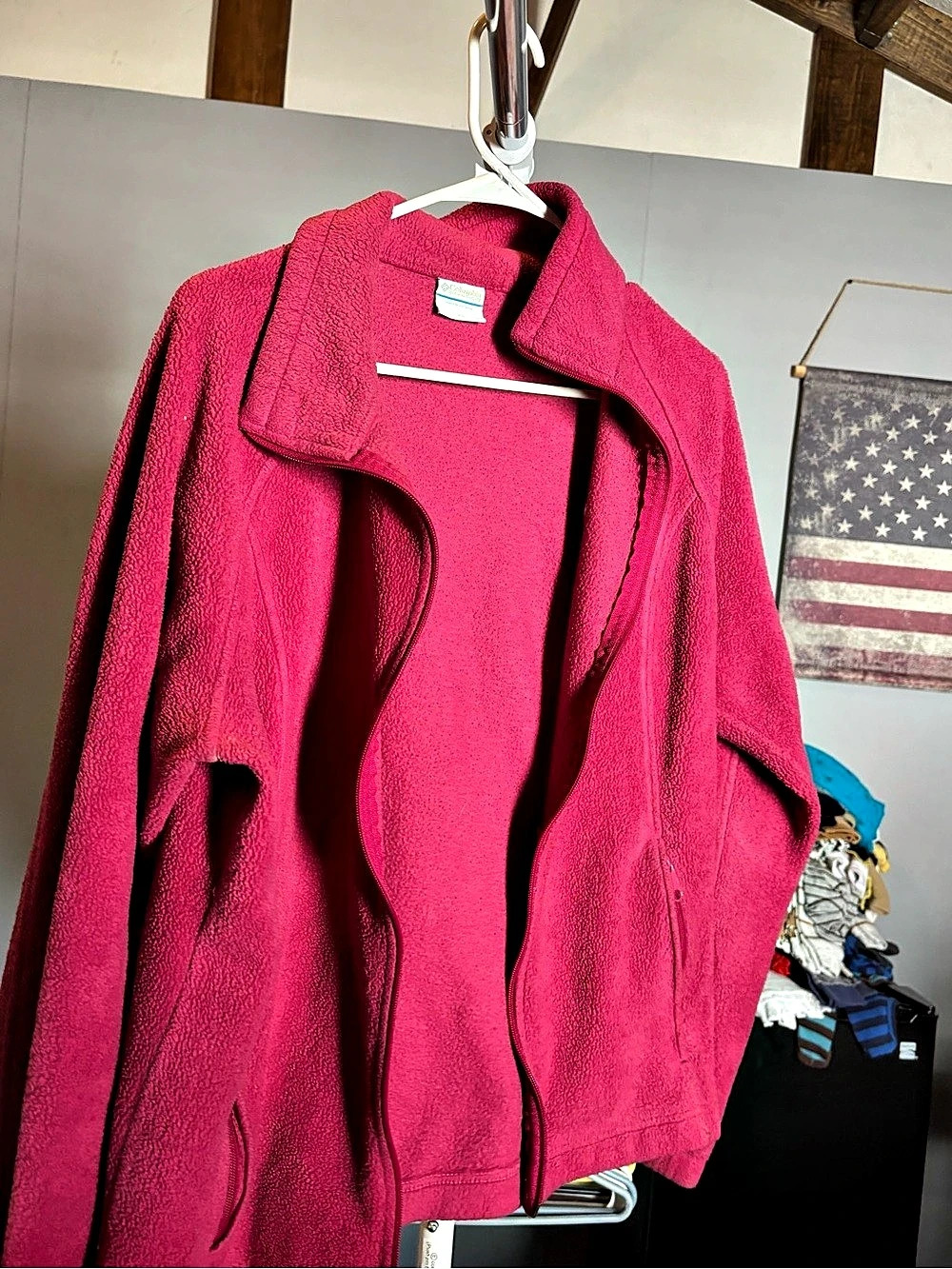 Columbia Women's Benton Springs Full Zip Fleece Jacket Pink XL